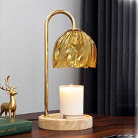 Lampe chauffe-cire parfumée de luxe, nouvelle collection, en bois massif, pour chambre à coucher, chevet, brûleur d'arômes, cadeau idéal pour filles