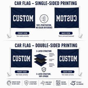YAOYANG 30x45cm Drapeau de voiture miniatures de tous les pays, double face, sublimation, 12x18 pouces, drapeau national pour fenêtre de voiture - Product Image 3