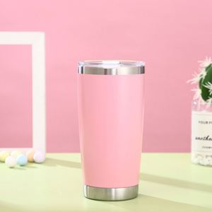 Custom Logo 20oz Stainless Steel Tumbler Vacuum Insulated <b>Double</b> <b>Wall</b> with Lid Straw Powder Coating Navy - Product Image 3
