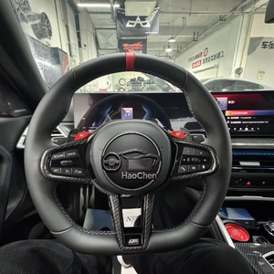 Volant en cuir Nappa haut de gamme sur mesure, option de couleur de surpiqûres, compatible avec tous les modèles BMW <span class=keywords><strong>E</strong></span>, F, G, volant M Sport - Product Image 1