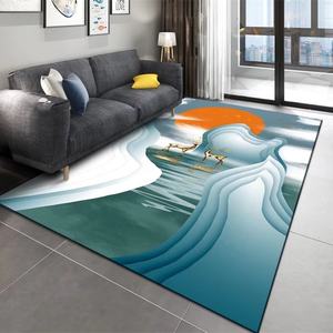 Vente en gros de petits tapis de salon à fleurs de printemps fraîches Tapis de sol imprimés de luxe modernes Tapetes Tapis de décoration de maison de grande surface - Product Image 3