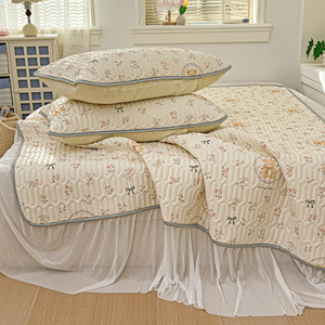 Ensemble de matelas rafraîchissant Miandaiju 150x200cm 180x200cm 200x220cm en latex synthétique, drap-housse pour bébé, style jupe de lit - Product Image 1