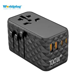 Worldplug PD3.0 QC4.0 hızlı şarj dünya uluslararası seyahat adaptörü adaptörü duvar şarj tip I C G A çıkışları