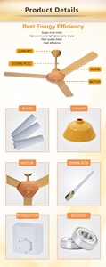 <span class=keywords><strong>Jordan</strong></span> Turquie couleur pas cher prix silencieux blanc trois pales 56 pouces ventilateurs de plafond fantaisie électrique ventilateur électrique - Product Image 5