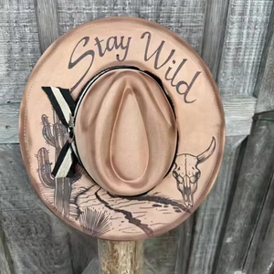 Sombreros Fedora de Poliéster y Gamuza con Ala Ancha de 9.5cm, a la Moda, Recién Llegados, con Acabado Artesanal - Product Image 1