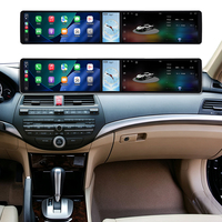 Автомагнитола MOOKAKA 12.3 + 4.99+12.3 дюйма для Honda Accord 7-го поколения (2003-2008) с Android, GPS-навигацией, беспроводным CarPlay и интерактивным экраном