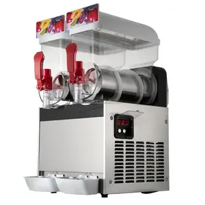 ماكينة سلاشي تجارية لمارغريتا من WeWork سعة 15 لترًا × 2 خزان ماكينة صنع مشروبات مثلجة سلاشي