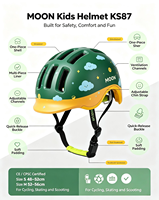 Casque de sécurité pour enfants moulé intégralement avec absorption des chocs pour le vélo, le skateboard et la trottinette, protection multisports