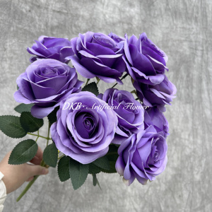 Bouquet de Mariée Rose en Gros de Haute Qualité pour Mariage, Fleurs Artificielles en Velours Rose pour Mariage - Product Image 3