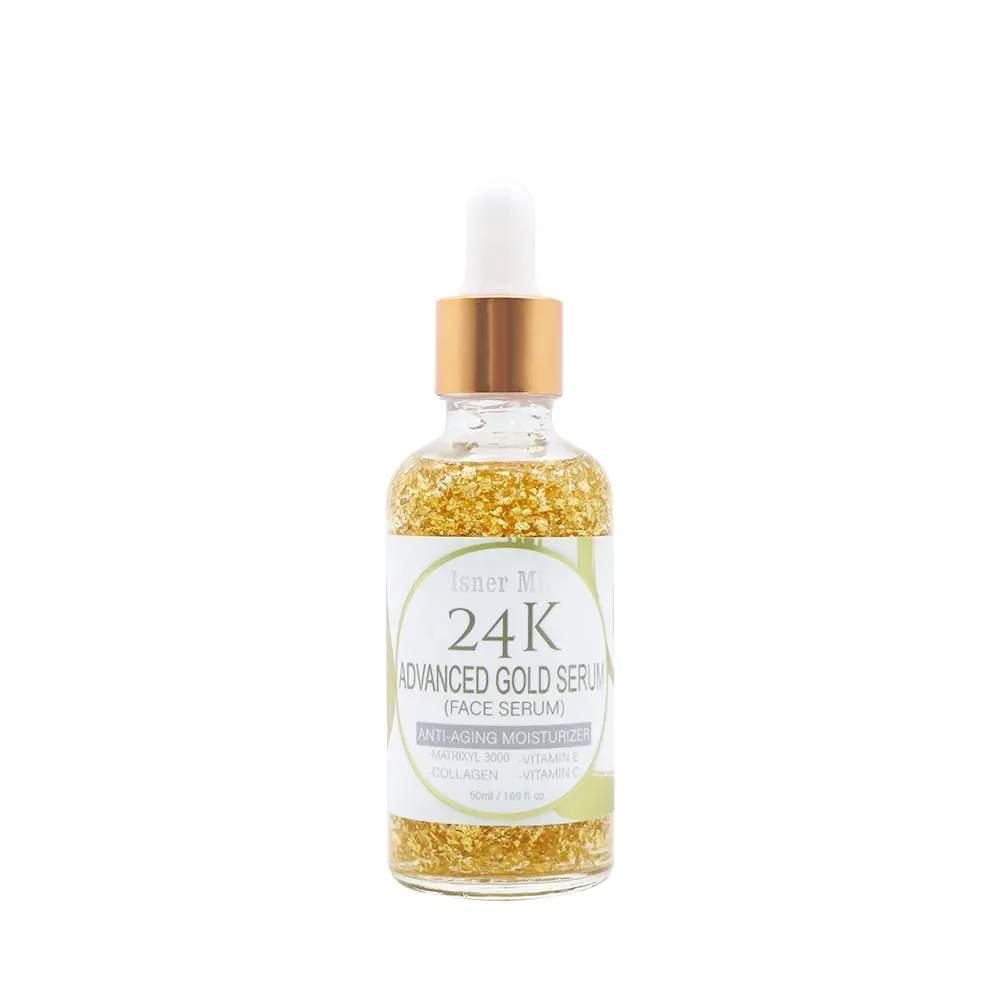 Sesuaikan Label Serum Kecil Wajah Emas 24K Anda untuk Perawatan Kulit