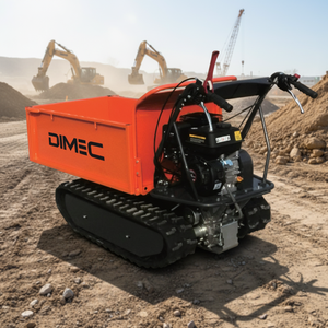 Carriola Elettrica MD500 con Capacità Massima di 500kg, Barra in Acciaio e Cingoli in Gomma, Macchina Ribaltabile a Spinta Manuale per Trasporto Materiali Agricoli - Product Image 2