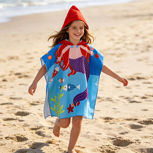 Toalla de <span class=keywords><strong>Baño</strong></span> Ultra Suave para Niños, de Secado Rápido, con Estampado Animal, Albornoz, <span class=keywords><strong>Capa</strong></span> de <span class=keywords><strong>Playa</strong></span>, Abrigo para Aguas Termales con Capucha para Piscina - Product Image 4