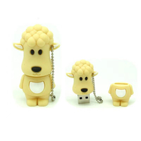 Memoria USB de animales de PVC de alta calidad personalizable 2D 3D PVC USB Memory Stick para regalos promocionales de negocios Pendrive