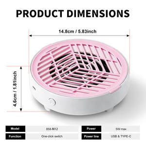 Factory Directly Sale <b>Mini</b> Nail Dust Collector Portable Desktop Nail Dust Vacuum Low Noise Nail <b>Drill</b> Dust Collector - Product Image 4