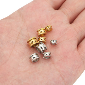 Stainless Steel Concave Tire Shaped <b>Bead</b> Large Hole <b>For</b> <b>Bracelet</b> Making DIY Jewelry Accessories Round Plated WLL21 - Product Image 4
