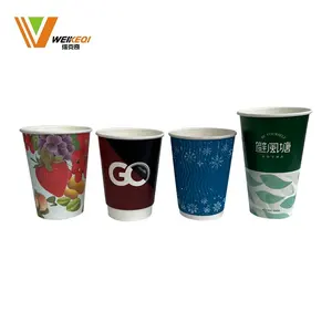 Tazas de papel de mcdonald's, tazas de café desechables con tapas b & m, a granel