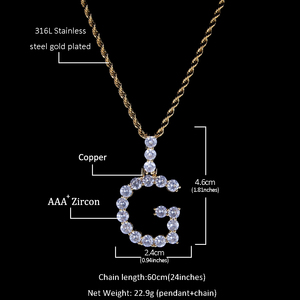 Hip hop del diamante dei monili della bolla <span class=keywords><strong>iniziale</strong></span> lettera iced out mini oro <span class=keywords><strong>iniziale</strong></span> del pendente della <span class=keywords><strong>collana</strong></span>