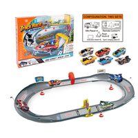 Set de Pista de Carreras de Autos RC de 2.4GHz, Autos de Carreras de Aleación Fundida a Presión a Escala 1:64 con 2 Autos a Control Remoto, Control por Aplicación, Regalo para Niños
