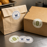 Étiquettes d'emballage pour produits alimentaires, autocollants personnalisés avec logo, identification des produits de boulangerie, sacs à emporter