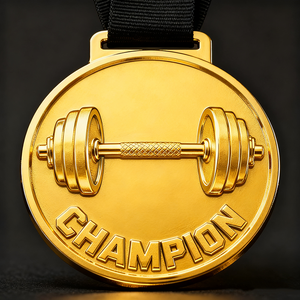 Premium Heavy Duty Forged Bulk Awards Souvenir Medallas de levantamiento de pesas Campeón personalizado Powerlifting Sport Metal Medallas para juegos - Product Image 2