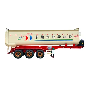 中国散装水泥罐拖车12轮30吨水泥拖车碳钢散装粉末拖车