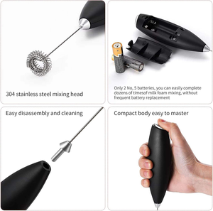 Fouet Électrique Sans Fil Portable pour <span class=keywords><strong>Mousse</strong></span> de <span class=keywords><strong>Lait</strong></span>, Batteur à Œufs, Mélangeur de Café, <span class=keywords><strong>Appareil</strong></span> Domestique en Acier Inoxydable - Product Image 5