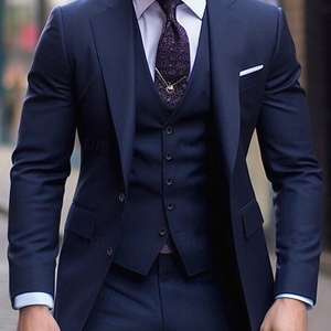 Traje Azul Marino de Alta Calidad para Hombre, Traje de Doble Botonadura, Traje de Boda a Medida para Hombre - Product Image 2