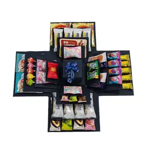 हॉट बिक्री रचनात्मक जन्मदिन विस्फोट उपहार बॉक्स diy बच्चों और प्रेमियों के लिए आश्चर्यजनक स्नैक्स विस्फोट बॉक्स