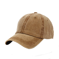 Logo personnalisé couleur unie casquette de baseball unisexe lavage mode chapeau de sport 6 panneaux coton casquette de baseball