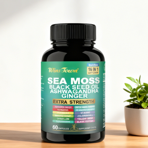 Capsules de mousse de mer, extrait naturel pur, santé immunitaire et digestive, riche en minéraux, stimulant d'énergie, compléments alimentaires - Product Image 1