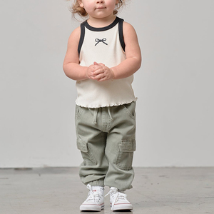<span class=keywords><strong>Pantalones</strong></span> de Mezclilla Verde Claro para Niños al por Mayor, Tela Elástica, Cintura Elástica, Jeans Personalizados para Bebés Niños y <span class=keywords><strong>Niñas</strong></span> - Product Image 1