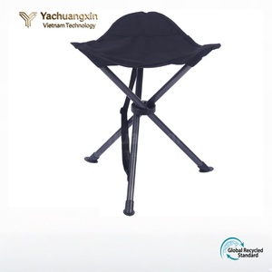 Portable Folding <b>Stool</b> Outdoor Camping Chair Aluminum Frame Oxford Fabric Tripod Design Minimalist Style Casual Use - Product Image 2