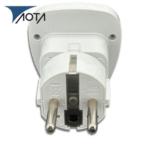 محول كهربائي عالمي للسفر بمنفذ واحد 10 أمبير مع تأريض قياسي لأوروبا والمملكة المتحدة - Product Image 5