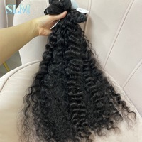 Extensions de cheveux humains bouclés indiens bruts de qualité supérieure, extensions de cheveux ondulés cambodgiens non traités, tissages de cheveux bouclés birmans à double trame