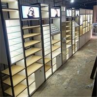 Vitrine de présentation en bois grainé sans peinture pour magasin de lunettes de vue, présentoir optique personnalisé pour détaillant