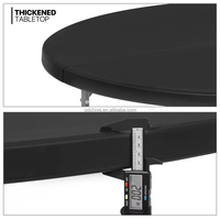 Table ronde pliable de 4,5 pieds, robuste, pour événements commerciaux, mariages, fêtes, pouvant accueillir 6 à 8 personnes