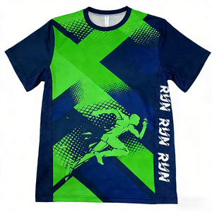 Camiseta Deportiva Personalizada de Manga Corta, Transpirable, de Poliéster Elástico, para Verano, para Correr, Fitness y Deportes Casuales - Product Image 4