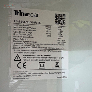 Trina 505W Panneaux solaires à double verre monocristallin tout noir TSM-NEG18R.25 de type N - Product Image 6