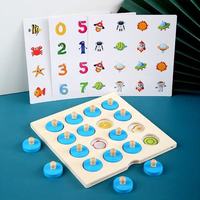 Jouets éducatifs Montessori pour le développement du cerveau, jeu d'échecs de mémoire, planche d'association, cognition des couleurs et des formes, jouets éducatifs pour enfants
