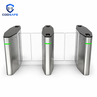 Portillon pivotant bidirectionnel en acier inoxydable anti-écrêtlement pour bâtiment commercial
