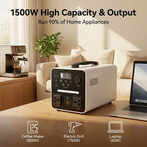 1500W High Power Portable Station Pure Sine Wave <b>Solar</b> <b>Generator</b> 220V AC USB-C Emergency Backup Camping Home A151536 <b>Solar</b> Power - Product Image 4