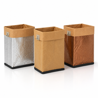 Sac de rangement en papier kraft lavable, imperméable, résistant aux déchirures, écologique, multi-usages, pochette organisatrice pour documents, maison, voyage, OEM Factory