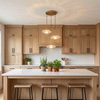 Collection d'armoires de cuisine modernes de style forestier avec finitions haut de gamme et rangements intelligents