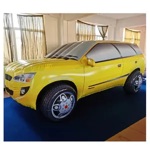 Factory Custom yellow PVC inflatable suv car model for advertising