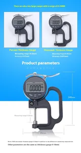 Display digitale percentuale micrometro spessore misuratore strumento misuratore 0.001mm pellicola di carta in pelle pannello Anti goccia imballaggio - Product Image 5