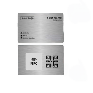 Carte de visite NFC en métal imprimable, carte hybride NFC en métal - Product Image 1