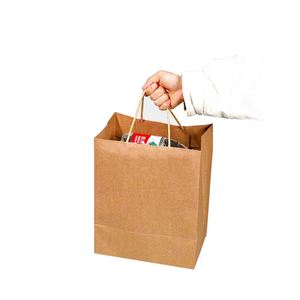 Sacs promotionnels en papier kraft brun pour le shopping, les cadeaux et les événements extérieurs, personnalisables avec logo - Product Image 3