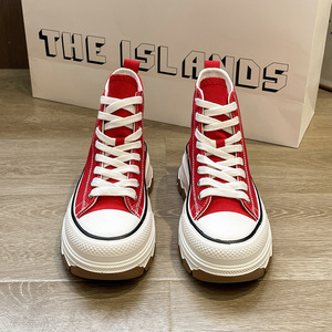 Spring New Fashion Trend Canvas <b>Shoes</b> Women Students High Top Thick Bottom Height Increase Casual Board CS-07 Canvas Trendy <b>Shoe</b> - Product Image 2