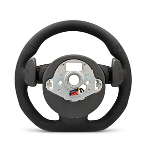 Volant en cuir pleine fleur avec bouton de chauffage en stock pour <span class=keywords><strong>Audi</strong></span> A3 A4 A5 A6 C6 C7 C8 S3 <span class=keywords><strong>S4</strong></span> S5 S6 <span class=keywords><strong>B7</strong></span> <span class=keywords><strong>B7</strong></span>.5 B8 B9 Q5 Q7 RS3 RS4 RS5 RS6 - Product Image 3