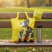 Sac de supermarché en gros 2026 Nouveau Sac cadeau pliable en nylon recyclé écologique personnalisé Sacs d'épicerie pliables à bandoulière en polyester